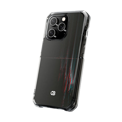Black Impact MagSafe Phone Case for iPhone - Corrupted Data Stream