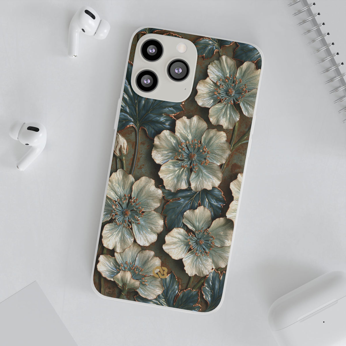 Gilded Blossom Reverie · Lite Phone Case for iPhone ·  Teal