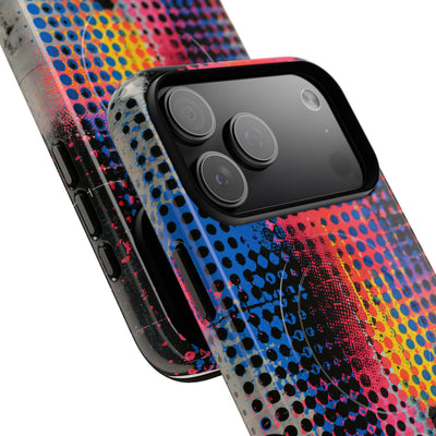 Chromatic Halftone Grid · Tough 2.0 Magnetic Phone Case for iPhone · Blue
