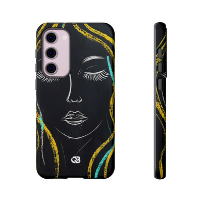 Obsidian Chalk Portrait · Tough Phone Case for Samsung