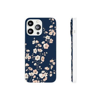 Midnight Plum Blossom · Lite Phone Case for iPhone ·  Blue