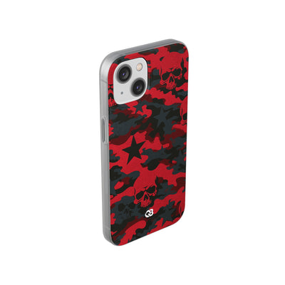 Crimson Skull Camo · Lite Phone Case for iPhone ·  Red