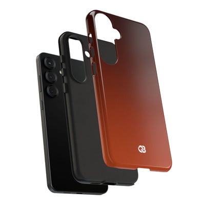 Orange Tough Phone Case for Samsung - Obsidian Ember Fade