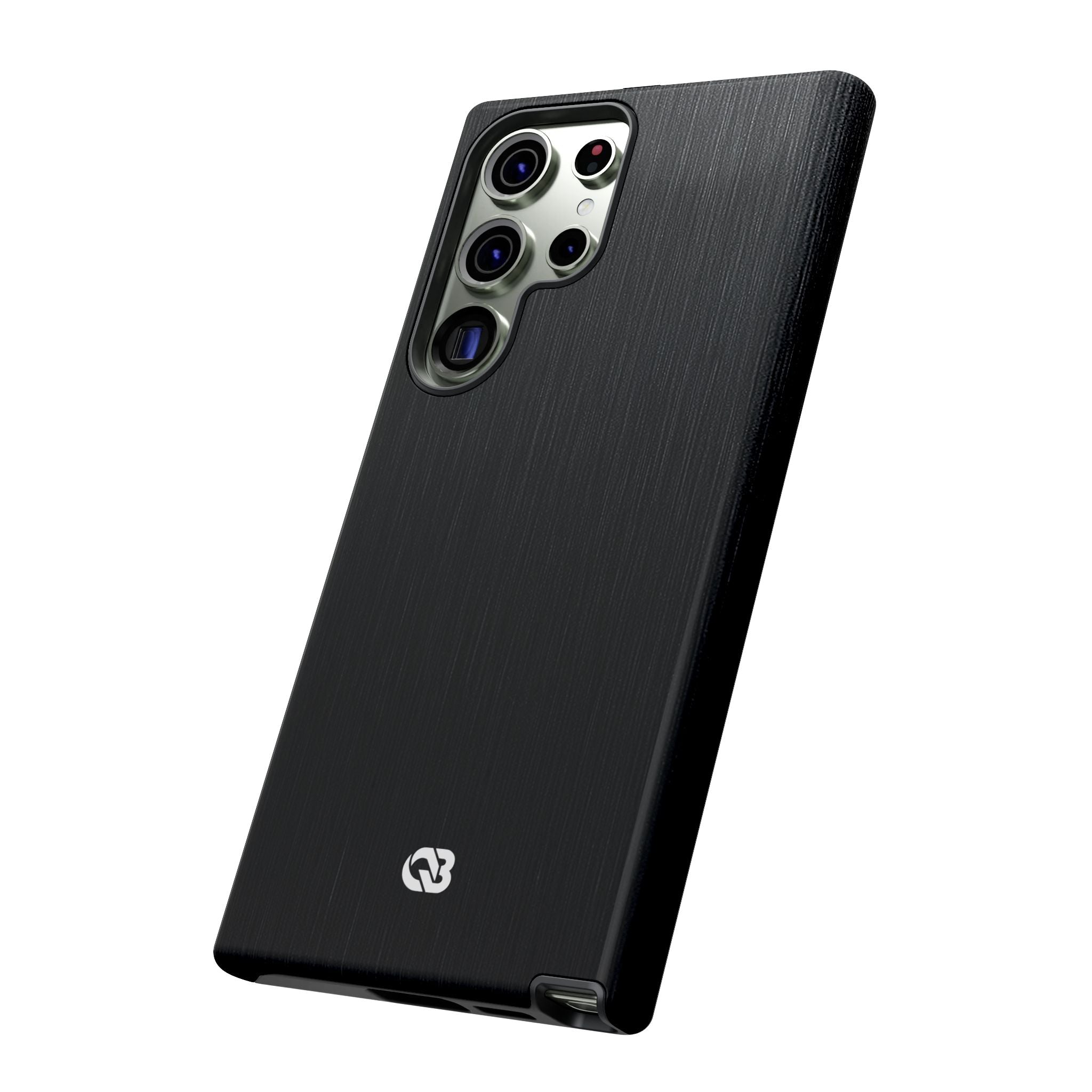 Black Tough Phone Case for Samsung - Brushed Obsidian Slate