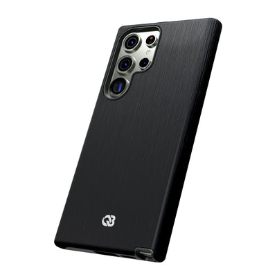Black Tough Phone Case for Samsung - Brushed Obsidian Slate