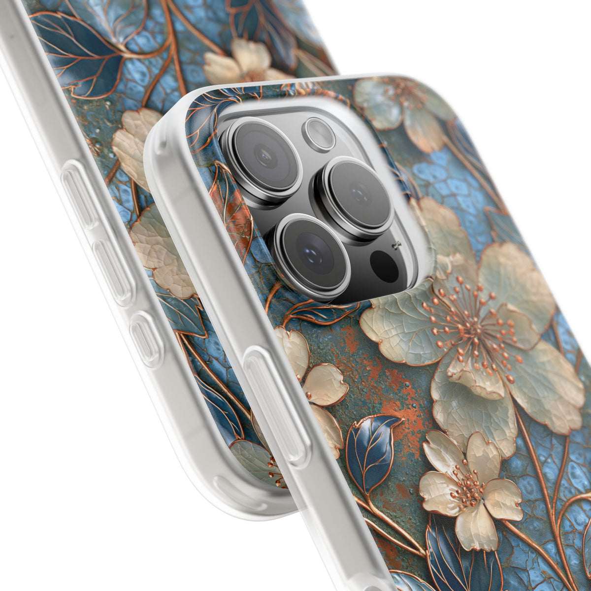 Gilded Blossom Reverie · Lite Phone Case for iPhone ·  Teal