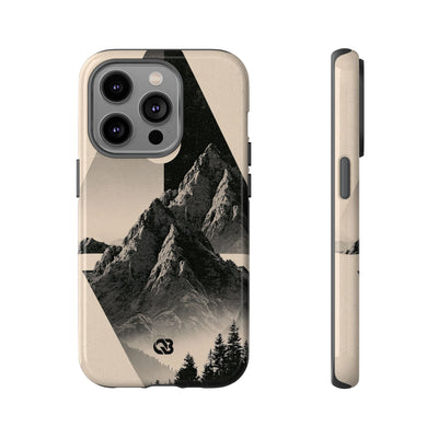 Beige Tough Phone Case for iPhone - Obsidian Summit Parchment