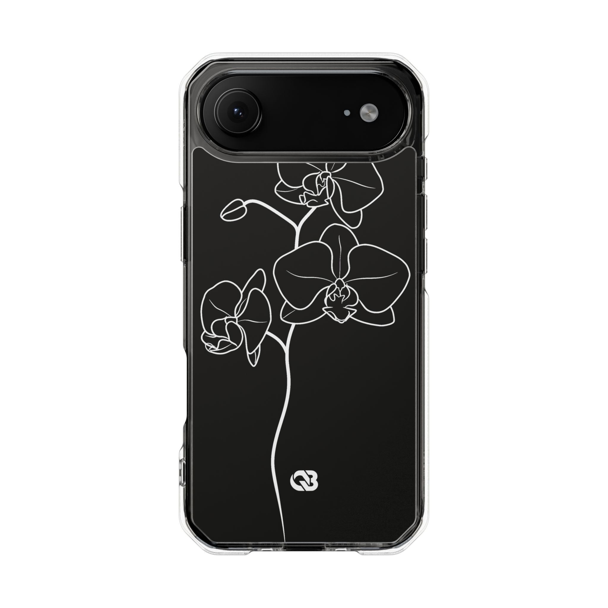 Black Impact MagSafe Phone Case for iPhone - Noir Alabaster Orchid