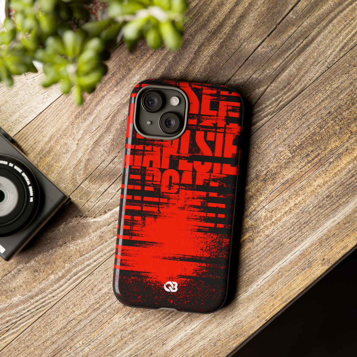 Crimson Redaction · Tough Phone Case for iPhone · Black