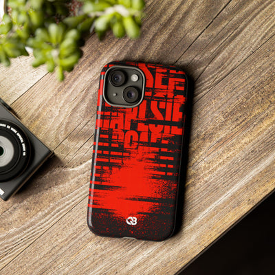 Crimson Redaction · Tough Phone Case for iPhone · Black