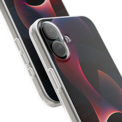 Black Lite Phone Case for iPhone - Cobalt Crimson Flux