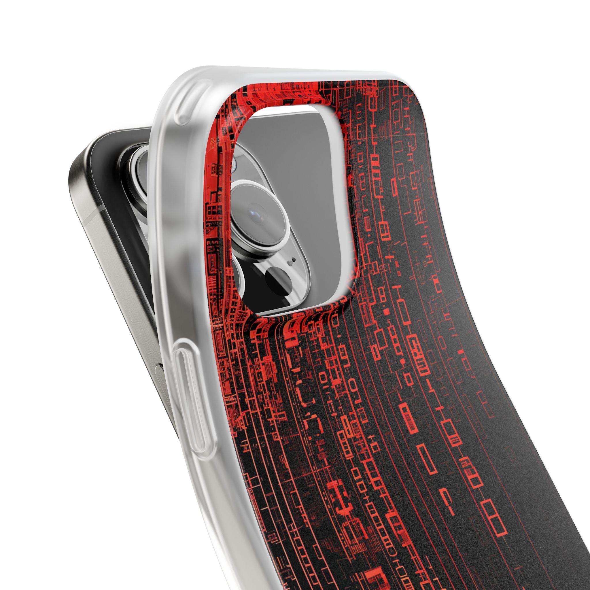 Crimson Glyphs iPhone 16 Pro Max Case - Soft