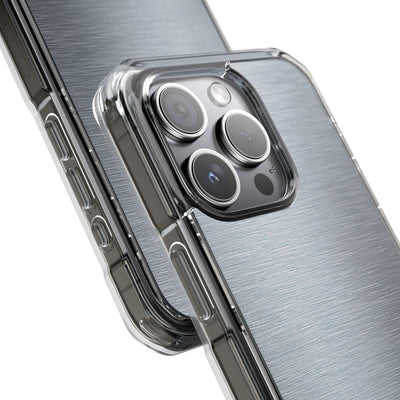 Silver Impact MagSafe Phone Case for iPhone - Satin Chrome Grain