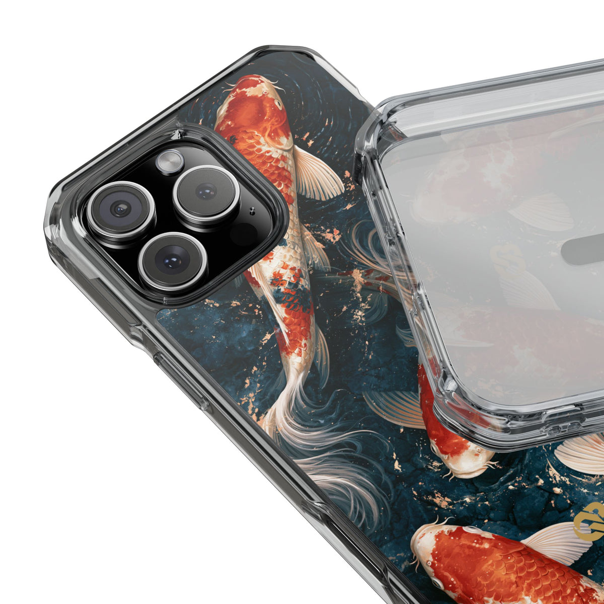 Imperial Nishikigoi · Clear Impact Magnetic Phone Case for iPhone ·  Blue
