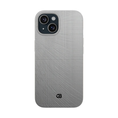Grey Lite Phone Case for iPhone - Chrome Mesh Warp
