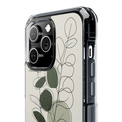 Green Impact MagSafe Phone Case for iPhone - Muted Eucalyptus Sketch