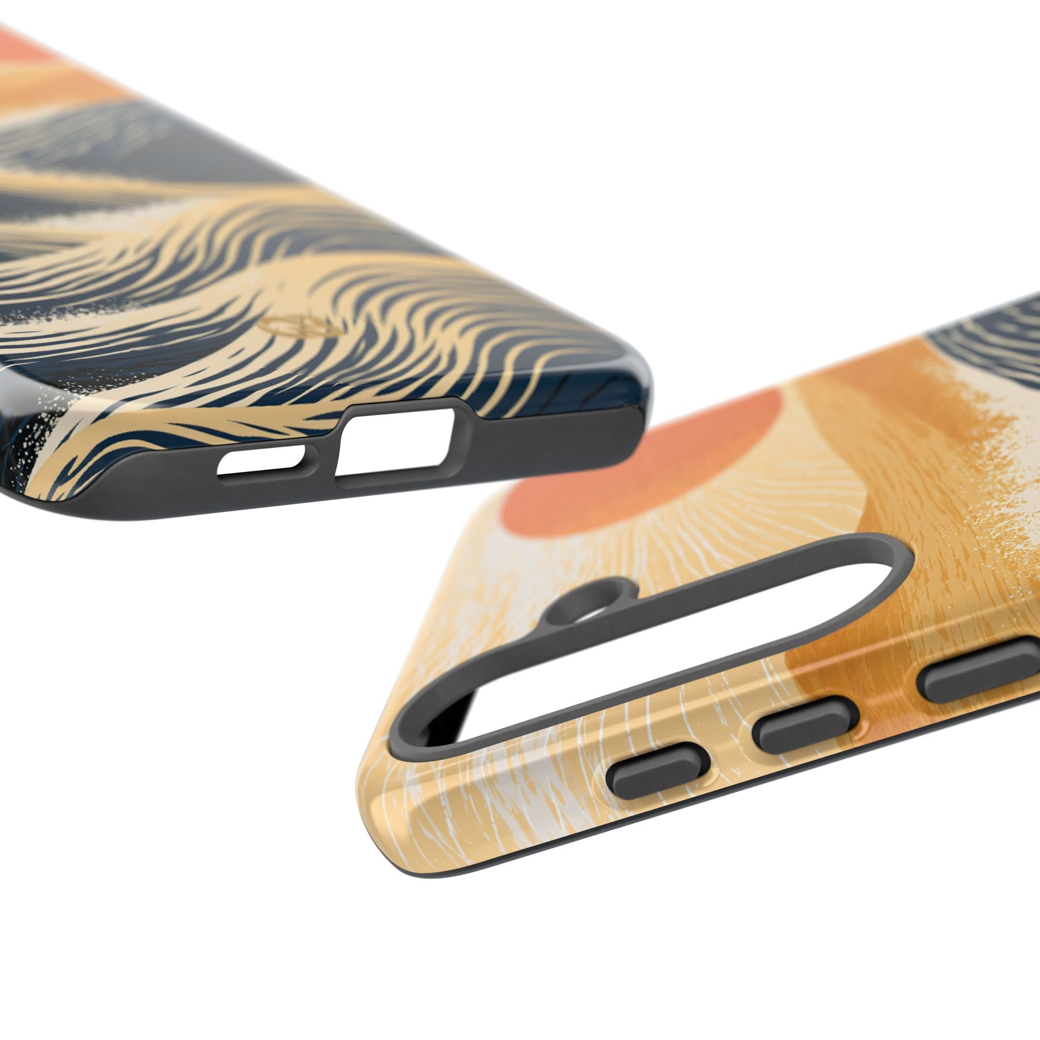 Blue Tough Phone Case for Samsung - Kyoto Cresting Tide