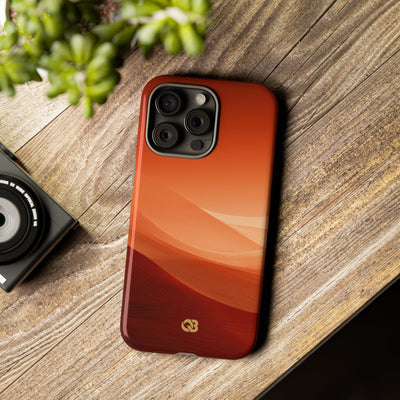 Orange Tough Phone Case for iPhone - Crimson Dune Gradient