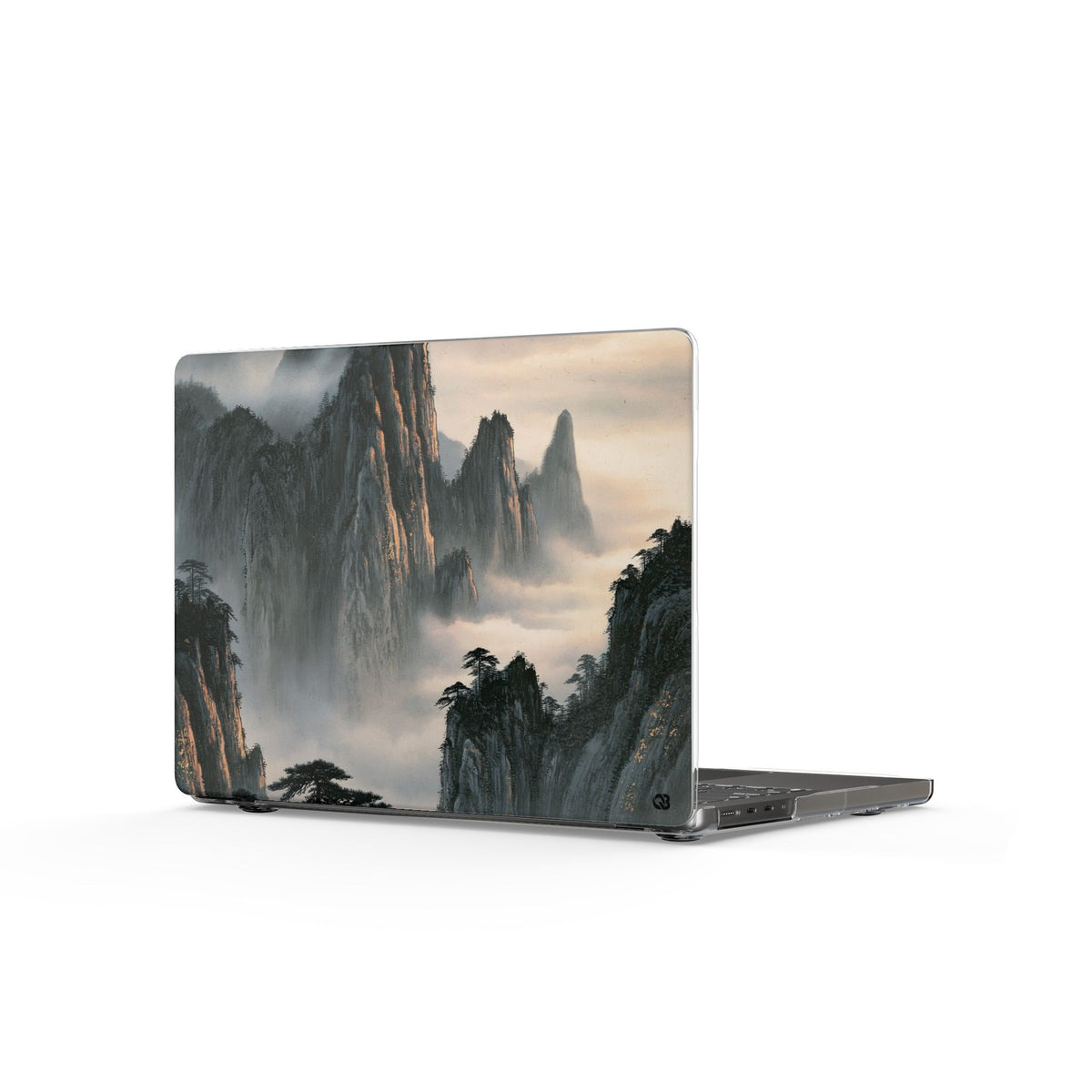 Sacred Mountain Mist · Clear Hard Case for MacBook · Beige