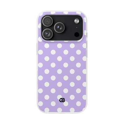 Lavender Polka Grid · Soft Phone Case for iPhone