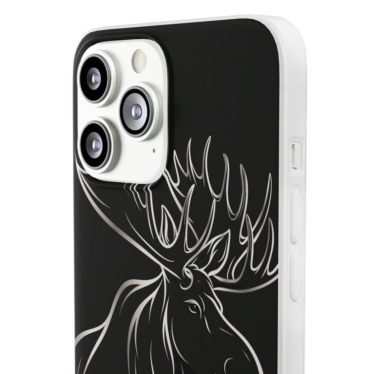 Nordic Moose Contour · Lite Phone Case for iPhone ·  Black