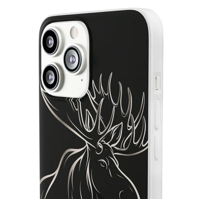 Nordic Moose Contour · Lite Phone Case for iPhone ·  Black