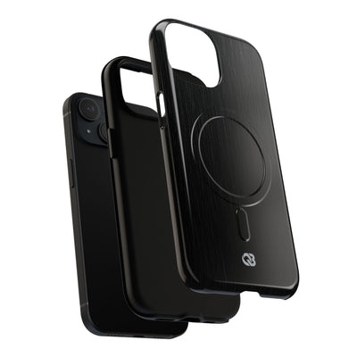 Obsidian Brushed Steel · Tough 2.0 Magnetic Phone Case for iPhone · Black