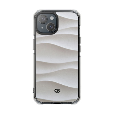 White Impact MagSafe Phone Case for iPhone - Arctic Flow Ridges
