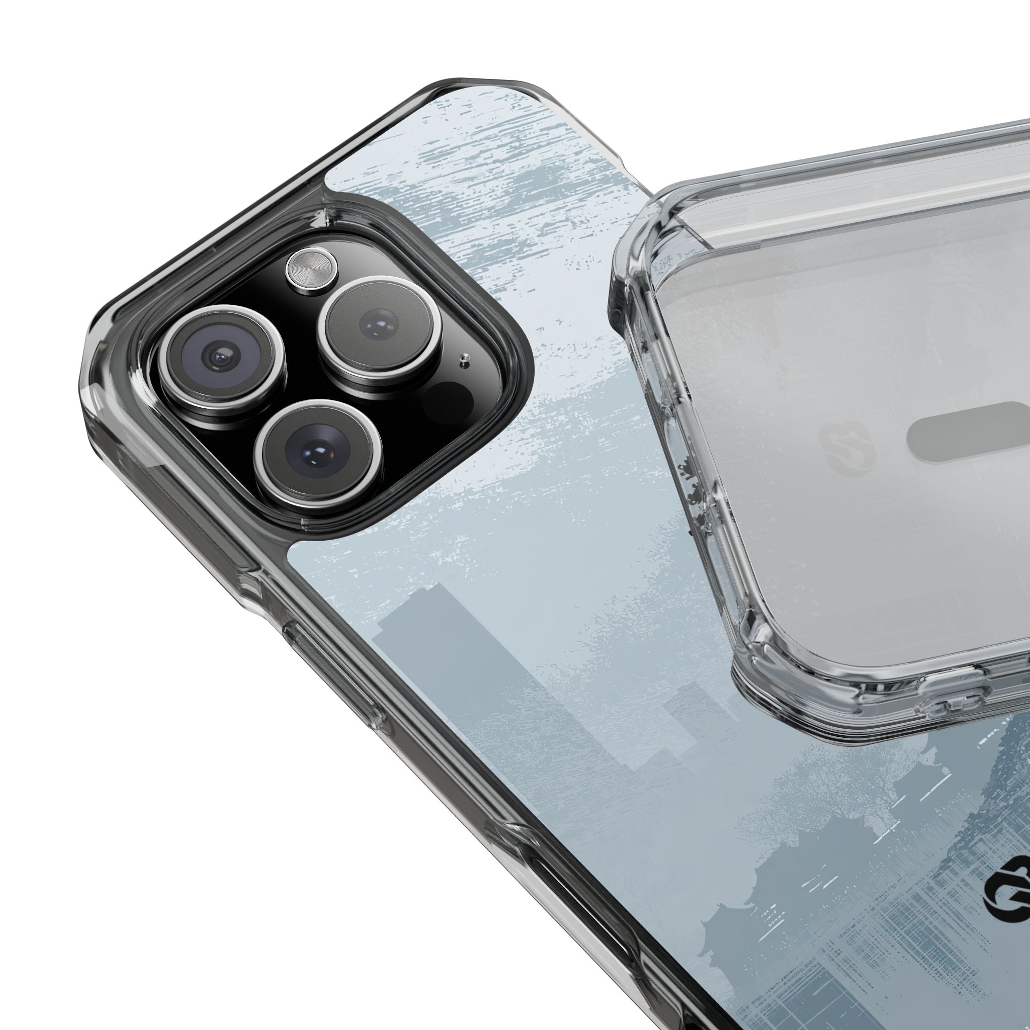 Grey Impact MagSafe Phone Case for iPhone - Steel Slate Zen