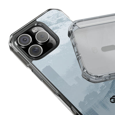 Grey Impact MagSafe Phone Case for iPhone - Steel Slate Zen