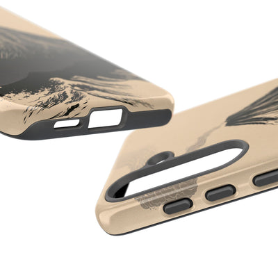 Beige Tough Phone Case for Samsung - Obsidian Ink Summit