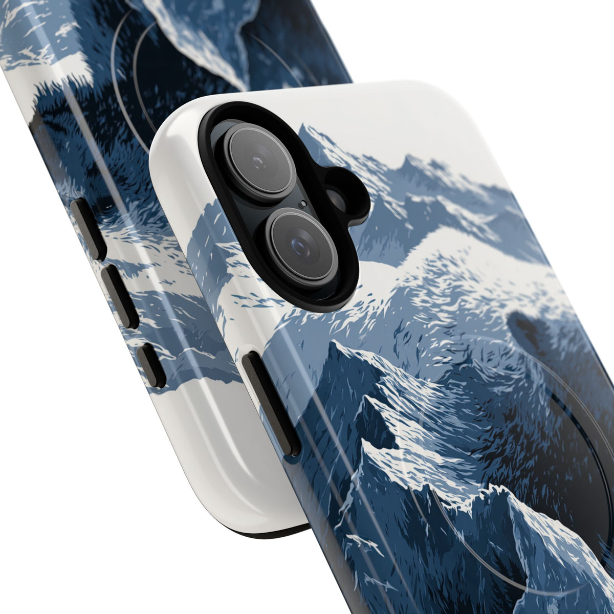 Fjord Summit Bear · Tough 2.0 Magnetic Phone Case for iPhone · Blue