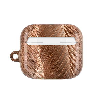 Rose Gold Weave · Hard Case for AirPods & AirPods Pro · Brown