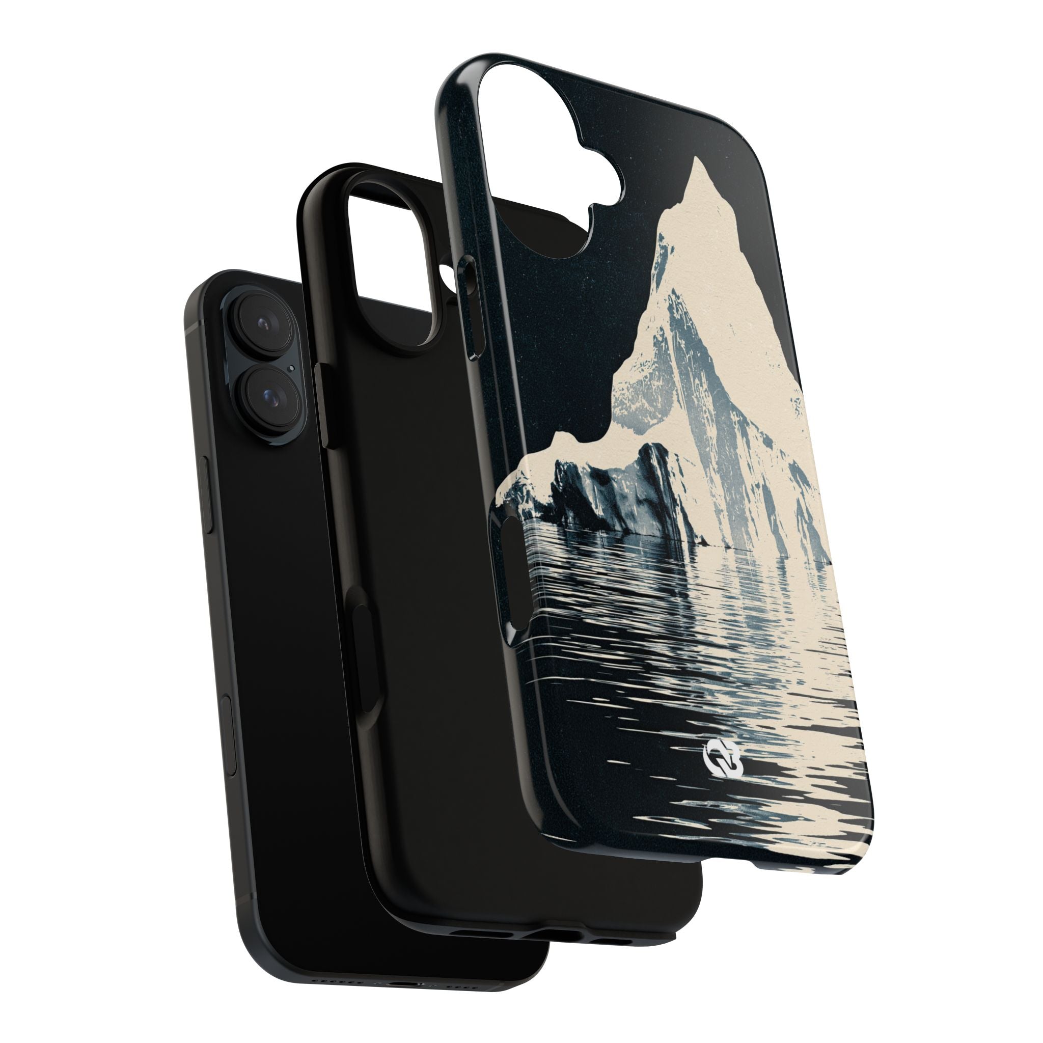 Blue Tough Phone Case for iPhone - Frozen Navy Monolith