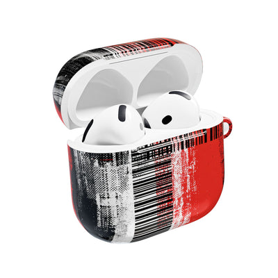 Distorted Barcode · Hard Case for AirPods & AirPods Pro · Black