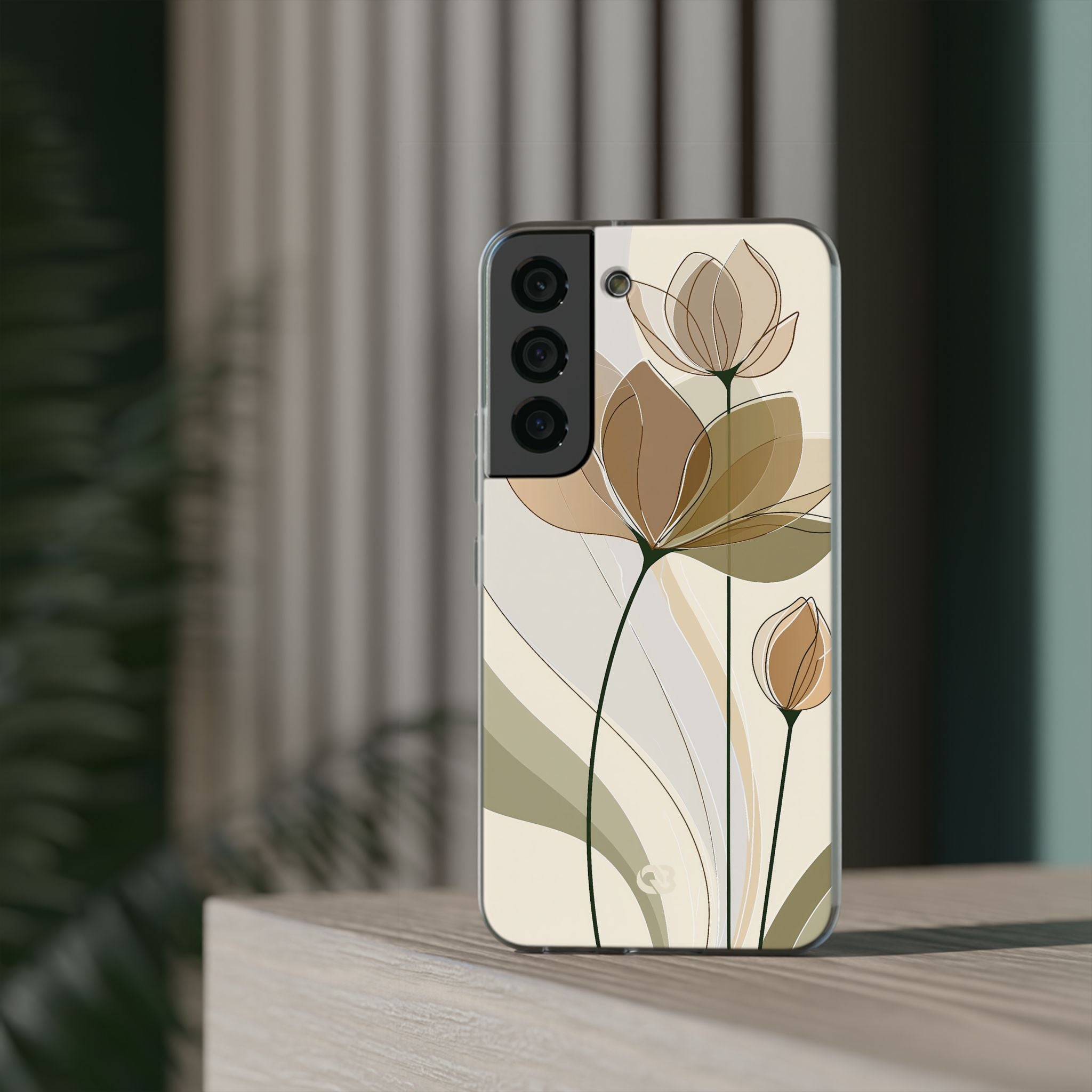 Beige Lite Phone Case for Samsung - Muted Ochre Petals