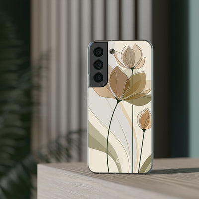 Beige Lite Phone Case for Samsung - Muted Ochre Petals