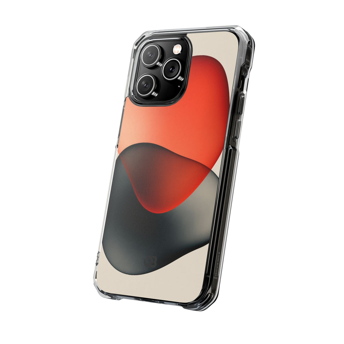 Translucent Crimson Form · Clear Impact Magnetic Phone Case for iPhone · Red