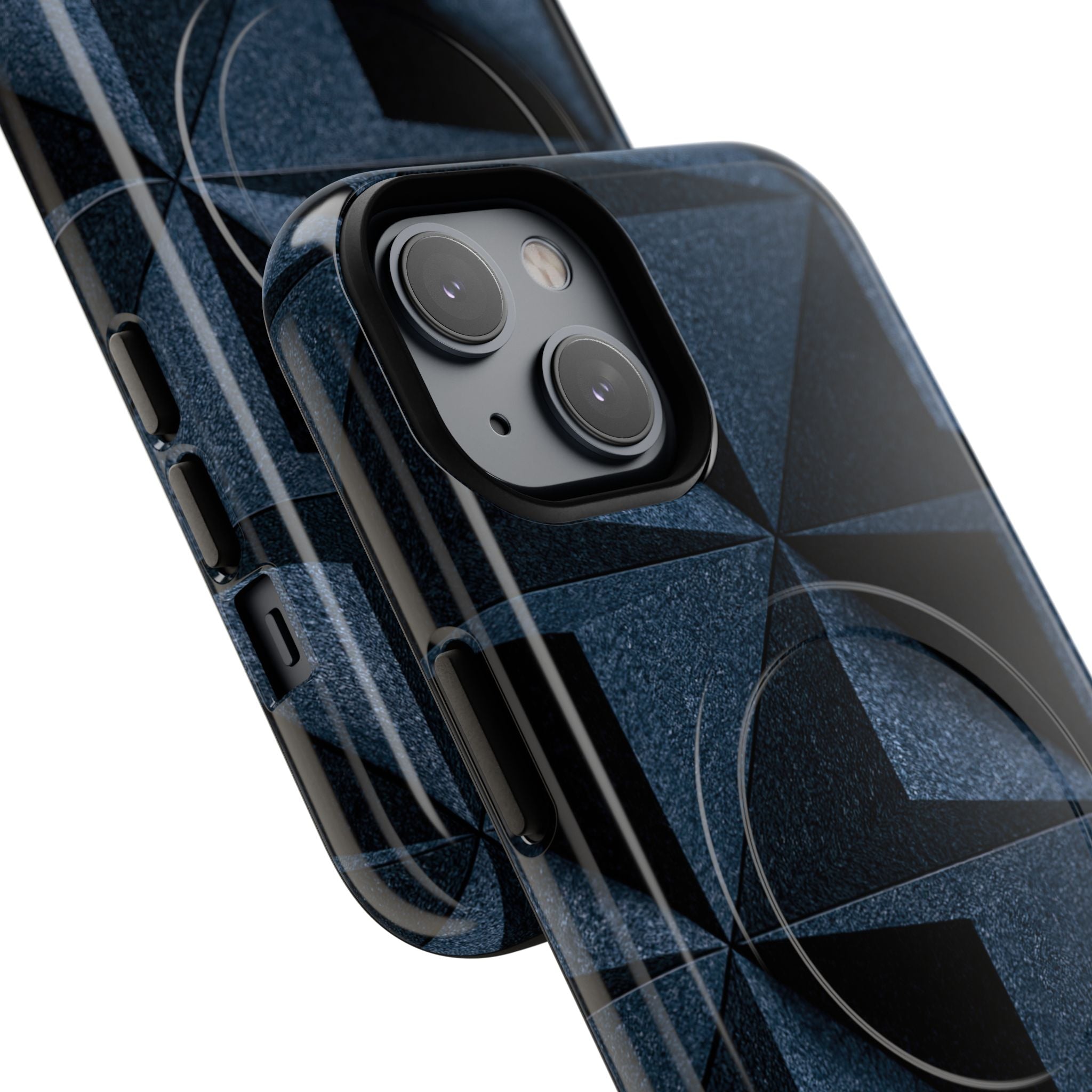 Blue Tough 2.0 Magsafe Phone Case for iPhone - Indigo Basalt Facets