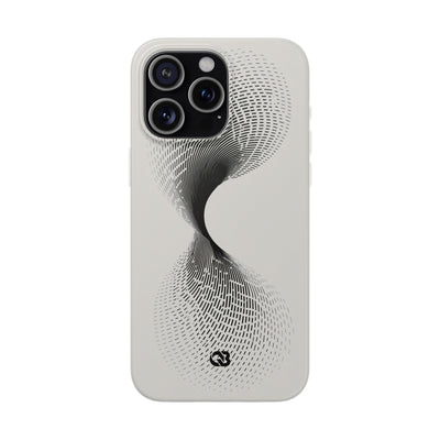 White Lite Phone Case for iPhone - Linear Torsion Grid