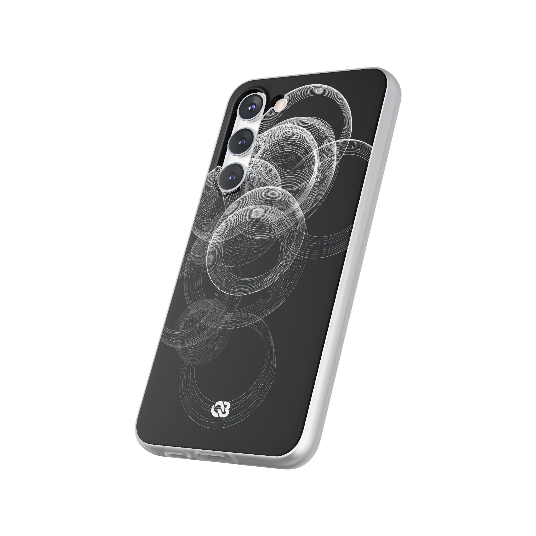 Black Lite Phone Case for Samsung - Kinetic Wireframe Orbit
