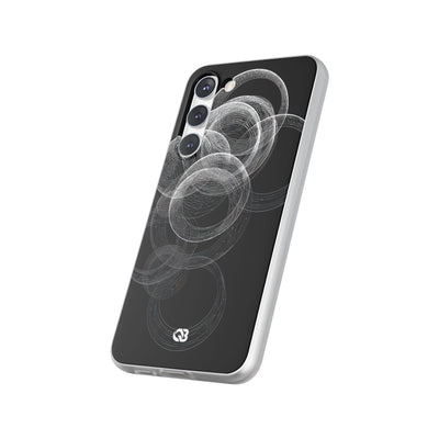 Black Lite Phone Case for Samsung - Kinetic Wireframe Orbit