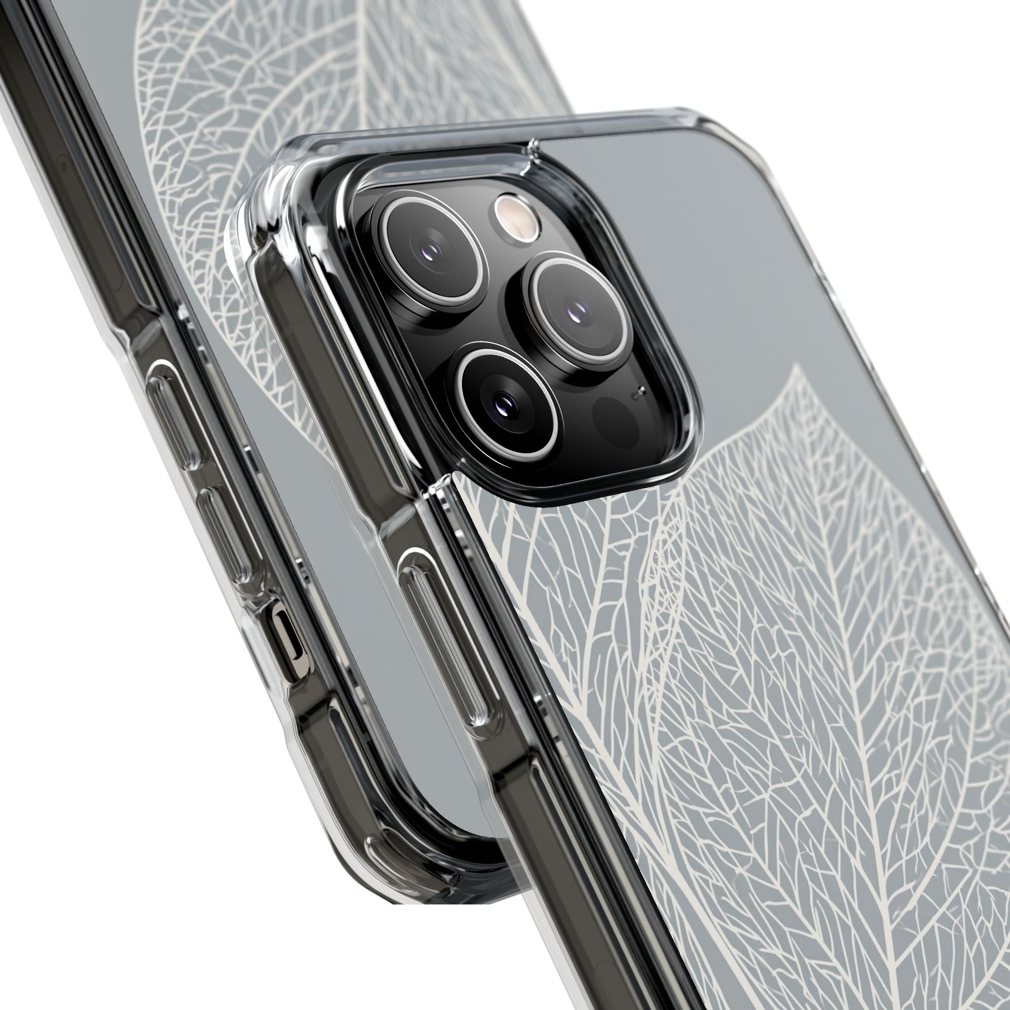 Grey Impact MagSafe Phone Case for iPhone - Frosted Ash Veins