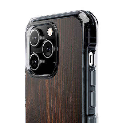 Brown Impact MagSafe Phone Case for iPhone - Burnished Mahogany Grain