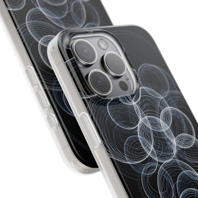 Black Lite Phone Case for iPhone - Frosted Ring Matrix