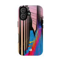 Blue Tough 2.0 Magsafe Phone Case for iPhone - Fractured Data Skyline