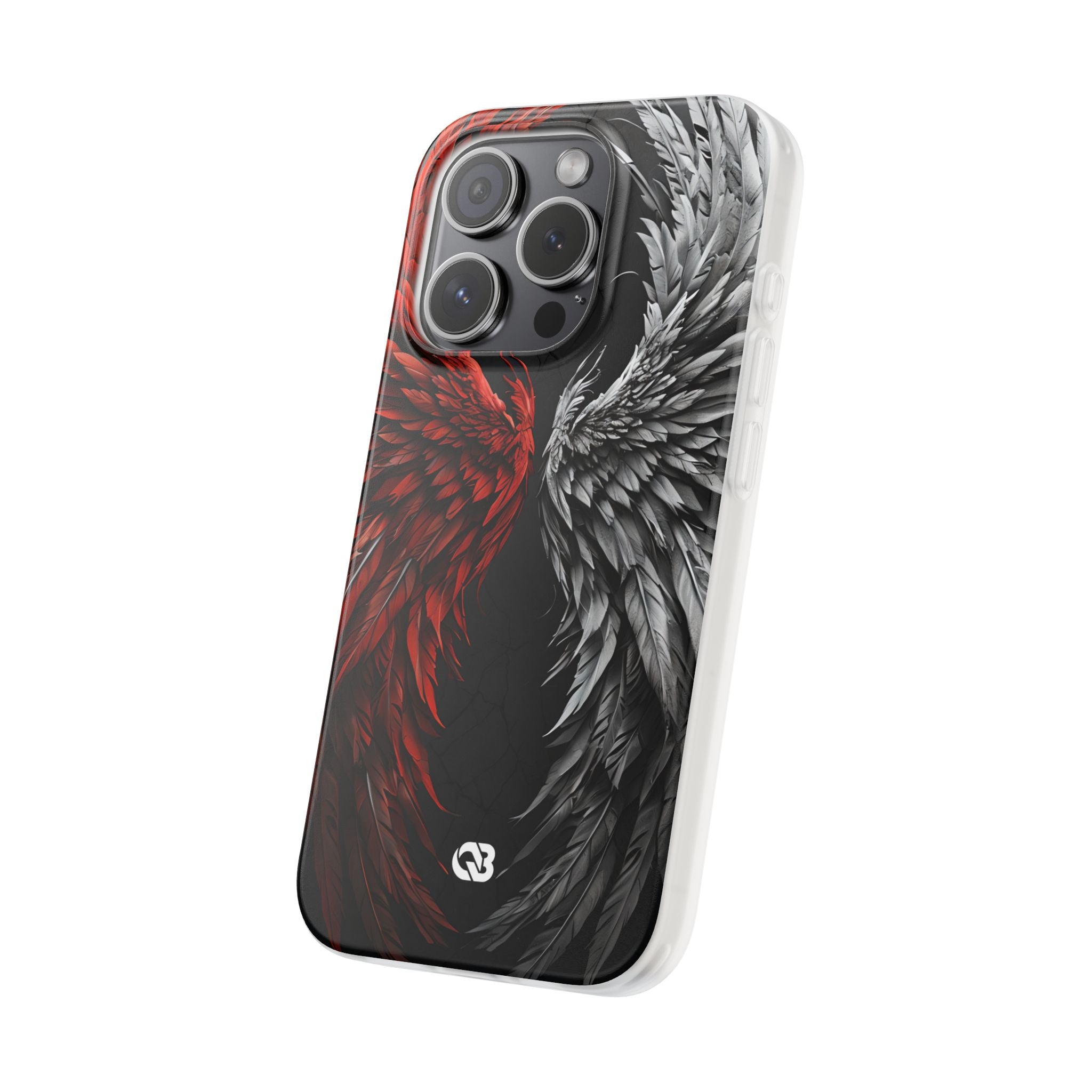 Split Crimson Wing · Soft Phone Case for iPhone