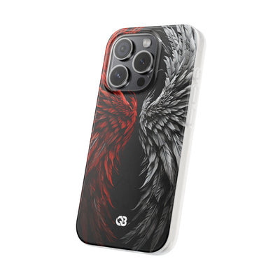 Split Crimson Wing · Soft Phone Case for iPhone