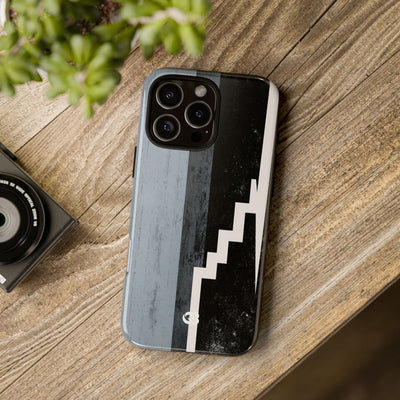 Grey Tough Phone Case for iPhone - Industrial Concrete Void