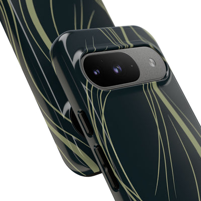 Green Tough Phone Case for Google Pixel - Obsidian Sage Flow